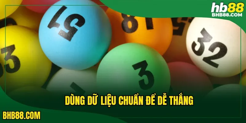 Dùng dữ liệu chuẩn để dễ thắng